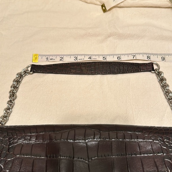 Ann Taylor Croc Embossed Clutch Handbag - Picture 2 of 14